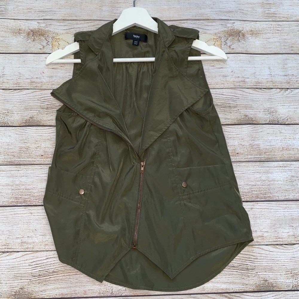 Army green vest top